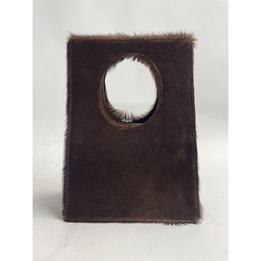 JEAN PAUL GAULTIER FUR BROWN LEATHER BAG - High End Fashion Rare 1 Of A Kind
